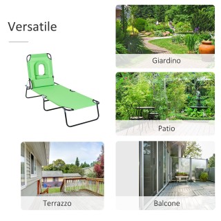 Outsunny Πτυσσόμενη ξαπλώστρα με τρύπα προσώπου και μαξιλάρια, από ... Outsunny Πτυσσόμενη ξαπλώστρα με τρύπα προσώπου και μαξιλάρια, από ...