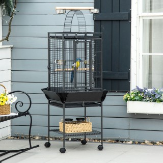 PawHut Budgie Cage with 2 Perches and Arched Ladder, Ατσάλι, 62,5x6... PawHut Budgie Cage with 2 Perches and Arched Ladder, Ατσάλι, 62,5x6...