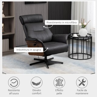 Ανακλινόμενη πολυθρόνα HOMCOM με ρυθμιζόμενο προσκέφαλο και επενδυμ... Ανακλινόμενη πολυθρόνα HOMCOM με ρυθμιζόμενο προσκέφαλο και επενδυμ...