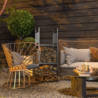 Outsunny, 3 επιπέδων, χωριζόμενη μεταλλική βάση κορμού με γάντζους ...