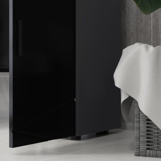 kleankin Ντουλάπα μπάνιου από μοριοσανίδα με συρτάρι και ντουλάπι σ... kleankin Ντουλάπα μπάνιου από μοριοσανίδα με συρτάρι και ντουλάπι σ...