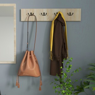 Σετ εισόδου HOMCOM με κρεμάστρα τοίχου 4 γάντζους, σχάρα για 9 παπο... Σετ εισόδου HOMCOM με κρεμάστρα τοίχου 4 γάντζους, σχάρα για 9 παπο...