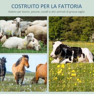 PawHut 26,1m Ρολό από γαλβανισμένο συρματόπλεγμα, Ύψος 1,2m, Ασημί ...