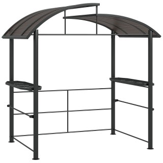 Outsunny Gazebo για μπάρμπεκιου με στέγη και 2 ράφια αποθήκευσης, σ... Outsunny Gazebo για μπάρμπεκιου με στέγη και 2 ράφια αποθήκευσης, σ...