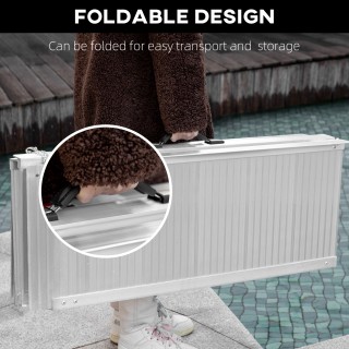 HOMCOM Αντιολισθητική ράμπα αναπηρικού αμαξιδίου από κράμα αλουμινί... HOMCOM Αντιολισθητική ράμπα αναπηρικού αμαξιδίου από κράμα αλουμινί...