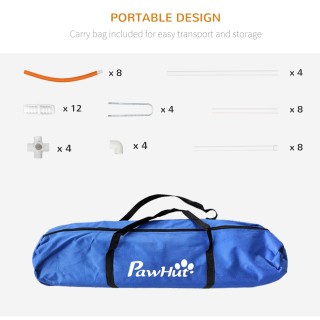 PawHut Agility Dog Σετ 4 τεμαχίων με 4 μανταλάκια και τσάντα μεταφο... PawHut Agility Dog Σετ 4 τεμαχίων με 4 μανταλάκια και τσάντα μεταφο...