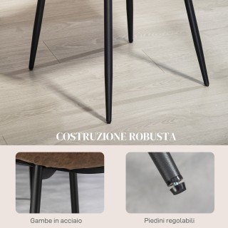 Σετ HOMCOM με 4 καρέκλες τραπεζαρίας Vintage από συνθετικό δέρμα PU... Σετ HOMCOM με 4 καρέκλες τραπεζαρίας Vintage από συνθετικό δέρμα PU...