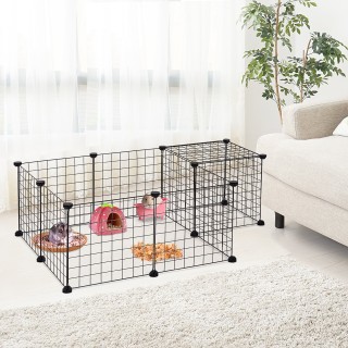 PawHut Modular Περίβλημα για Κατοικίδια Μαύρο 12 Modules 35x35cm D0... PawHut Modular Περίβλημα για Κατοικίδια Μαύρο 12 Modules 35x35cm D0...