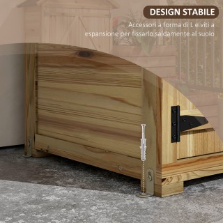 Υπόστεγο εργαλείων με 3 αφαιρούμενα ράφια με σύρτη, από ξύλο ελάτης... Υπόστεγο εργαλείων με 3 αφαιρούμενα ράφια με σύρτη, από ξύλο ελάτης...