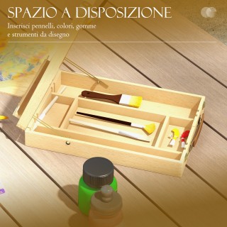 Πτυσσόμενο Ξύλινο Επιτραπέζιο Καβαλέτο Vinsetto με ρυθμιζόμενο ύψος... Πτυσσόμενο Ξύλινο Επιτραπέζιο Καβαλέτο Vinsetto με ρυθμιζόμενο ύψος...