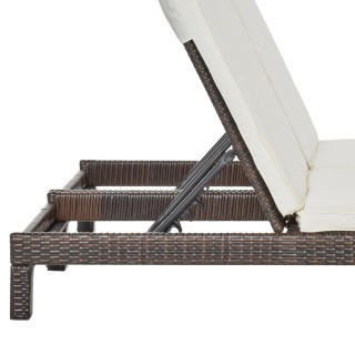 Outsunny 2θέσια ξαπλώστρα σε PE Rattan Brown με λευκό στρώμα 195 x ... Outsunny 2θέσια ξαπλώστρα σε PE Rattan Brown με λευκό στρώμα 195 x ...