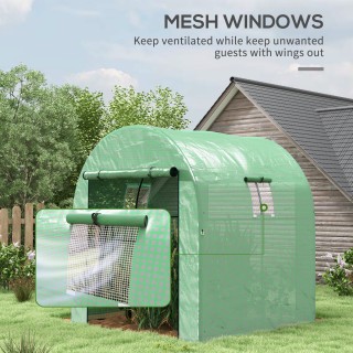 Outsunny Tunnel Θερμοκήπιο για Λαχανόκηπους 1,8x1,8x2m από χάλυβα κ... Outsunny Tunnel Θερμοκήπιο για Λαχανόκηπους 1,8x1,8x2m από χάλυβα κ...