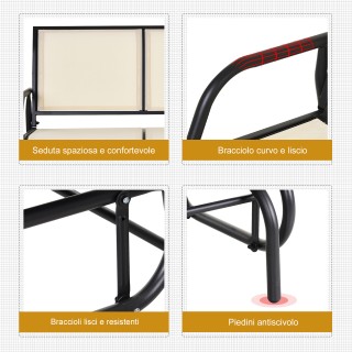 Κούνια Κήπου Outsunny 2 Θέσεων από μεταλλικό και μπεζ αναπνεύσιμο ύ... Κούνια Κήπου Outsunny 2 Θέσεων από μεταλλικό και μπεζ αναπνεύσιμο ύ...