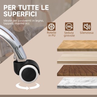 Ανακλινόμενη καρέκλα γραφείου HOMCOM με στήριγμα ποδιών, ρυθμιζόμεν...