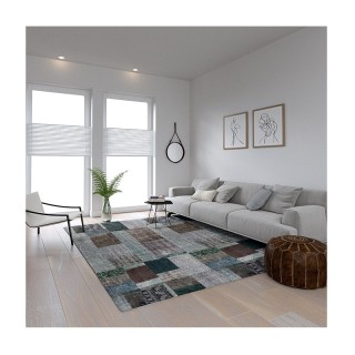 Χαλί 160 x 230 cm Χωρίς Πέλος Ethnic Χρώματος Petrol SPM