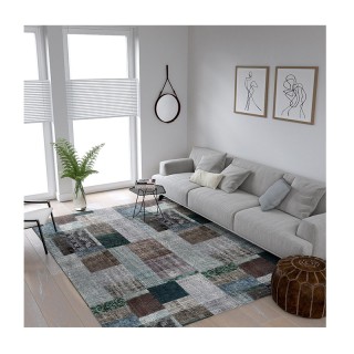 Χαλί 160 x 230 cm Χωρίς Πέλος Ethnic Χρώματος Petrol SPM Χαλί 160 x 230 cm Χωρίς Πέλος Ethnic Χρώματος Petrol SPM