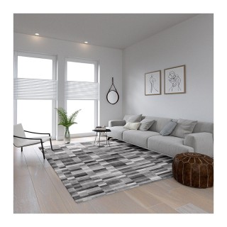 Χαλί 160 x 230 cm Χωρίς Πέλος Qube Pattern Grey Χρώματος Γκρι SPM 3...