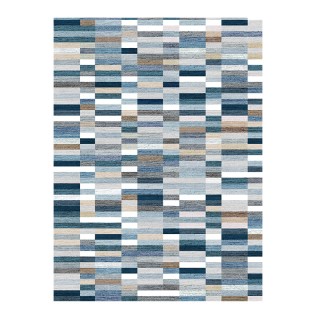 Χαλί 190 x 300 cm Χωρίς Πέλος Qube Pattern Blue Χρώματος Μπλε SPM 3...