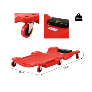 Ξαπλώστρα Συνεργείου με Μαξιλάρι και 6 Ροδάκια DURHAND C21-007 Ξαπλώστρα Συνεργείου με Μαξιλάρι και 6 Ροδάκια DURHAND C21-007