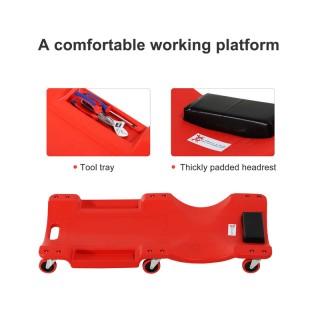 Ξαπλώστρα Συνεργείου με Μαξιλάρι και 6 Ροδάκια DURHAND C21-007