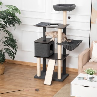 PawHut Ξυστός για πολυεπίπεδες γάτες, κοντάρια σιζάλ, σπίτι, κρεβάτ...