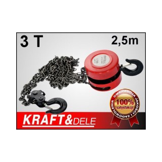 Χειροκίνητο Βαρούλκο Ανύψωσης 3T με Αλυσίδα 2.5 m Kraft&Dele KD-1117 Χειροκίνητο Βαρούλκο Ανύψωσης 3T με Αλυσίδα 2.5 m Kraft&Dele KD-1117