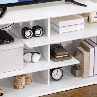 Έπιπλο τηλεόρασης HOMCOM 32-55 με ανοιχτά ράφια MDF, 120x40x60cm, Λ... Έπιπλο τηλεόρασης HOMCOM 32-55 με ανοιχτά ράφια MDF, 120x40x60cm, Λ...