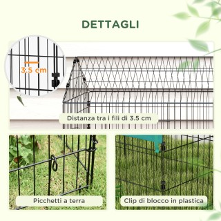 PawHut Εξωτερικό και Εσωτερικό Κλουβί Κουνελιών με Οροφή, 220x85x10...