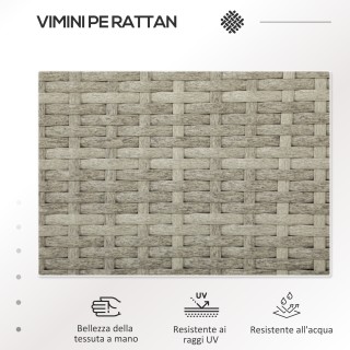 Διθέσιος Καναπές Εξωτερικού Χώρου με Τραπεζάκι Σαλονιού, από ατσάλι...