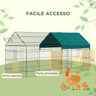 PawHut Εξωτερικό και Εσωτερικό Κλουβί Κουνελιών με Οροφή, 220x85x10... PawHut Εξωτερικό και Εσωτερικό Κλουβί Κουνελιών με Οροφή, 220x85x10...