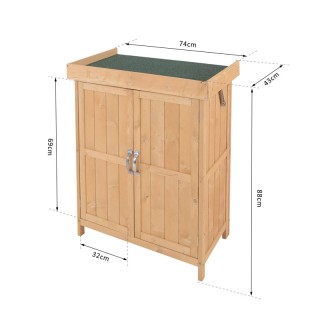 Ξύλινη Αποθήκη Κήπου 74 x 43 x 88 cm HOMCOM 845-212 Ξύλινη Αποθήκη Κήπου 74 x 43 x 88 cm HOMCOM 845-212