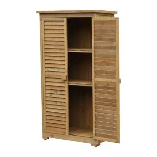 Gartenlager aus Holz 87 x 46.5 x 160 cm Outsunny 845-247