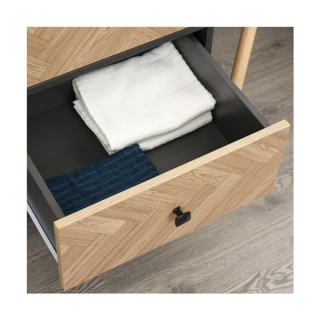 Ξύλινη Δίφυλλη Ντουλάπα με 2 Συρτάρια 90 x 50 x 190 cm HOMCOM 831-331 Ξύλινη Δίφυλλη Ντουλάπα με 2 Συρτάρια 90 x 50 x 190 cm HOMCOM 831-331