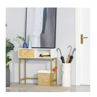 Μεταλλική Κονσόλα με 1 Συρτάρι και 1 Ράφι 80 x 30 x 80.5 cm HOMCOM ...