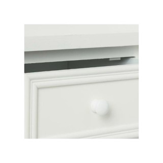 Ξύλινη Κονσόλα με 2 Συρτάρια 80 x 30 x 76 cm Χρώματος Λευκό Atmosph...