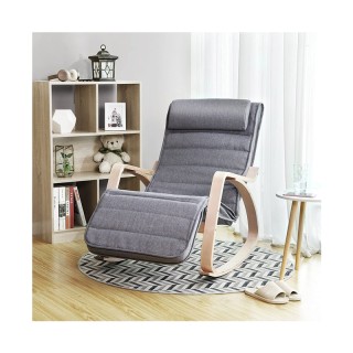 Ξύλινη Κουνιστή Πολυθρόνα με Ρυθμιζόμενο Υποπόδιο 67 x 91 x 115 cm ... Ξύλινη Κουνιστή Πολυθρόνα με Ρυθμιζόμενο Υποπόδιο 67 x 91 x 115 cm ...