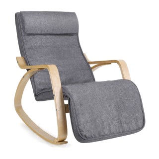 Ξύλινη Κουνιστή Πολυθρόνα με Ρυθμιζόμενο Υποπόδιο 67 x 91 x 115 cm ... Ξύλινη Κουνιστή Πολυθρόνα με Ρυθμιζόμενο Υποπόδιο 67 x 91 x 115 cm ...