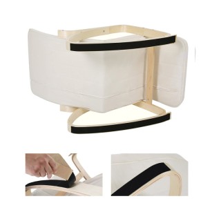 Ξύλινη Κουνιστή Πολυθρόνα με Ρυθμιζόμενο Υποπόδιο 67 x 91 x 115 cm ...