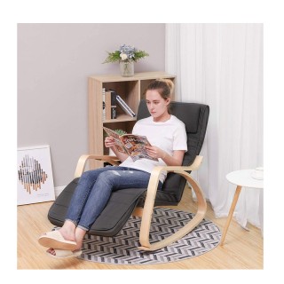 Ξύλινη Κουνιστή Πολυθρόνα με Ρυθμιζόμενο Υποπόδιο 67 x 91 x 115 cm ... Ξύλινη Κουνιστή Πολυθρόνα με Ρυθμιζόμενο Υποπόδιο 67 x 91 x 115 cm ...