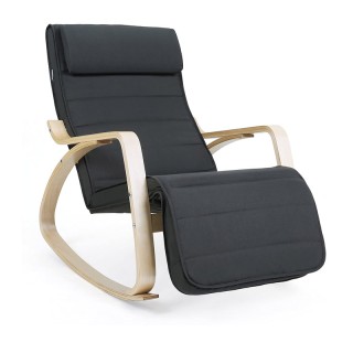 Ξύλινη Κουνιστή Πολυθρόνα με Ρυθμιζόμενο Υποπόδιο 67 x 91 x 115 cm ... Ξύλινη Κουνιστή Πολυθρόνα με Ρυθμιζόμενο Υποπόδιο 67 x 91 x 115 cm ...