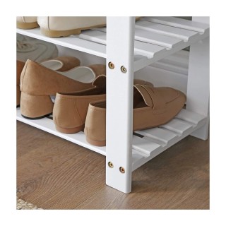 Ξύλινη Παπουτσοθήκη από Μπαμπού με Κάθισμα και 2 Ράφια 71 x 29 x 49...