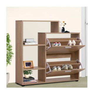 Ξύλινη Παπουτσοθήκη με 3 Ράφια 101.5 x 25.5 x 98 cm HOMCOM 837-013