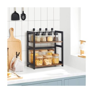 Ξύλινη Ραφιέρα από Μπαμπού με 2 Ράφια 42 x 18 x 43 cm Songmics OFS0...