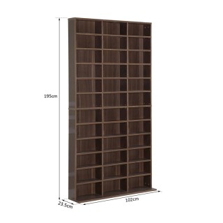 Ξύλινη Βιβλιοθήκη με 36 Ράφια 102 x 23.5 x 195 cm HOMCOM 836-014BN