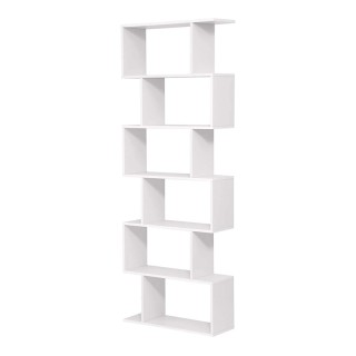 Ξύλινη Βιβλιοθήκη με 6 Ράφια 70 x 24 x 190.5 cm Χρώματος Λευκό VASA... Ξύλινη Βιβλιοθήκη με 6 Ράφια 70 x 24 x 190.5 cm Χρώματος Λευκό VASA...