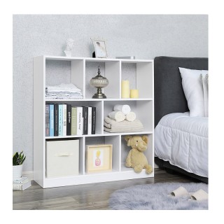 Ξύλινη Βιβλιοθήκη με 8 Ράφια 97.5 x 30 x 100 cm Χρώματος Λευκό VASA... Ξύλινη Βιβλιοθήκη με 8 Ράφια 97.5 x 30 x 100 cm Χρώματος Λευκό VASA...