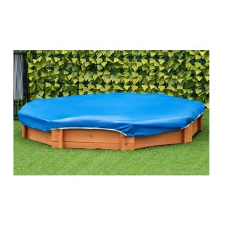 Ξύλινη Αμμοδόχος με Καθίσματα και Κάλυμμα 139.5 x 139.5 x 21.5 cm O...