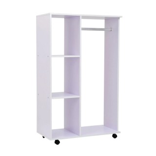 Ξύλινη Ανοιχτή Τροχήλατη Ντουλάπα 80 x 40 x 128 cm HOMCOM 02-0604