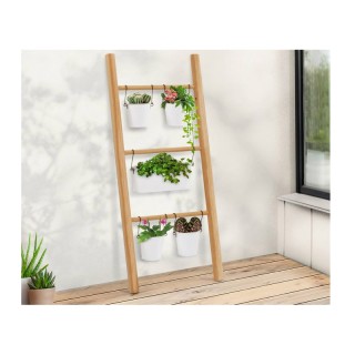 Ξύλινη Ανθοστήλη Σκάλα με 5 Γλάστρες 43 x 4 x 100 cm Inkazen 40054146 Ξύλινη Ανθοστήλη Σκάλα με 5 Γλάστρες 43 x 4 x 100 cm Inkazen 40054146