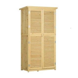 Ξύλινη Δίφυλλη Αδιάβροχη Ντουλάπα Κήπου 87 x 46.5 x 160 cm Outsunny... Ξύλινη Δίφυλλη Αδιάβροχη Ντουλάπα Κήπου 87 x 46.5 x 160 cm Outsunny...